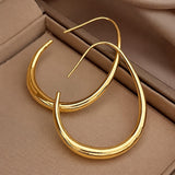 Vintage Dorado Aro Pendientes