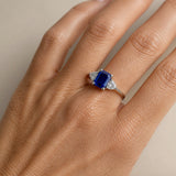 Octagon Cut Zafiro Anillo