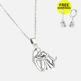 Hug Colgante Collar + Free Pendientes
