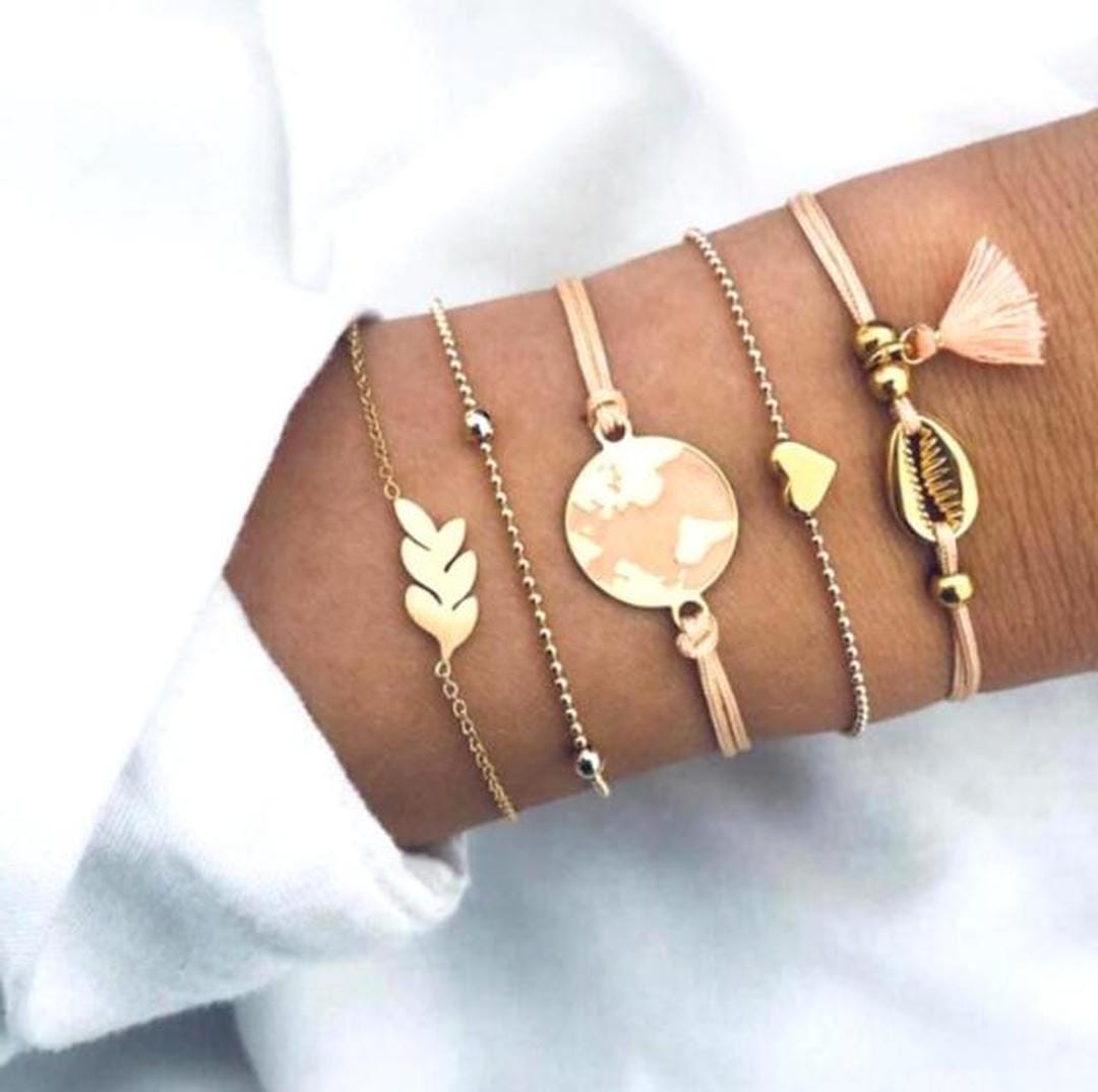 Conjunto de 5 Pulseras Elegantes