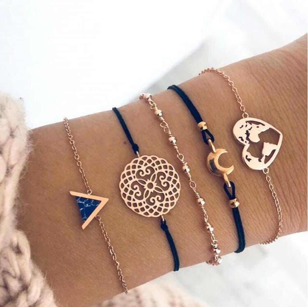 Conjunto de 5 Pulseras Elegantes