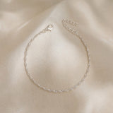 Contemporáneo Cadena Plateado Pulsera