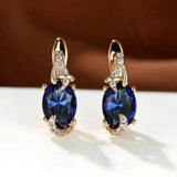 Pendientes Halo Zafiro