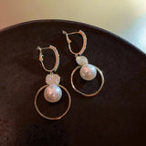 Pendientes con Cultured Perlas y Embezzled Balls