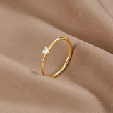 Amor Cristal Corazón Anillo