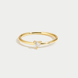Amor Cristal Corazón Anillo