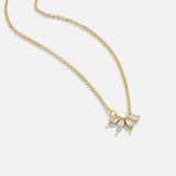 Omelia Brillante Cristal Hoja Collar